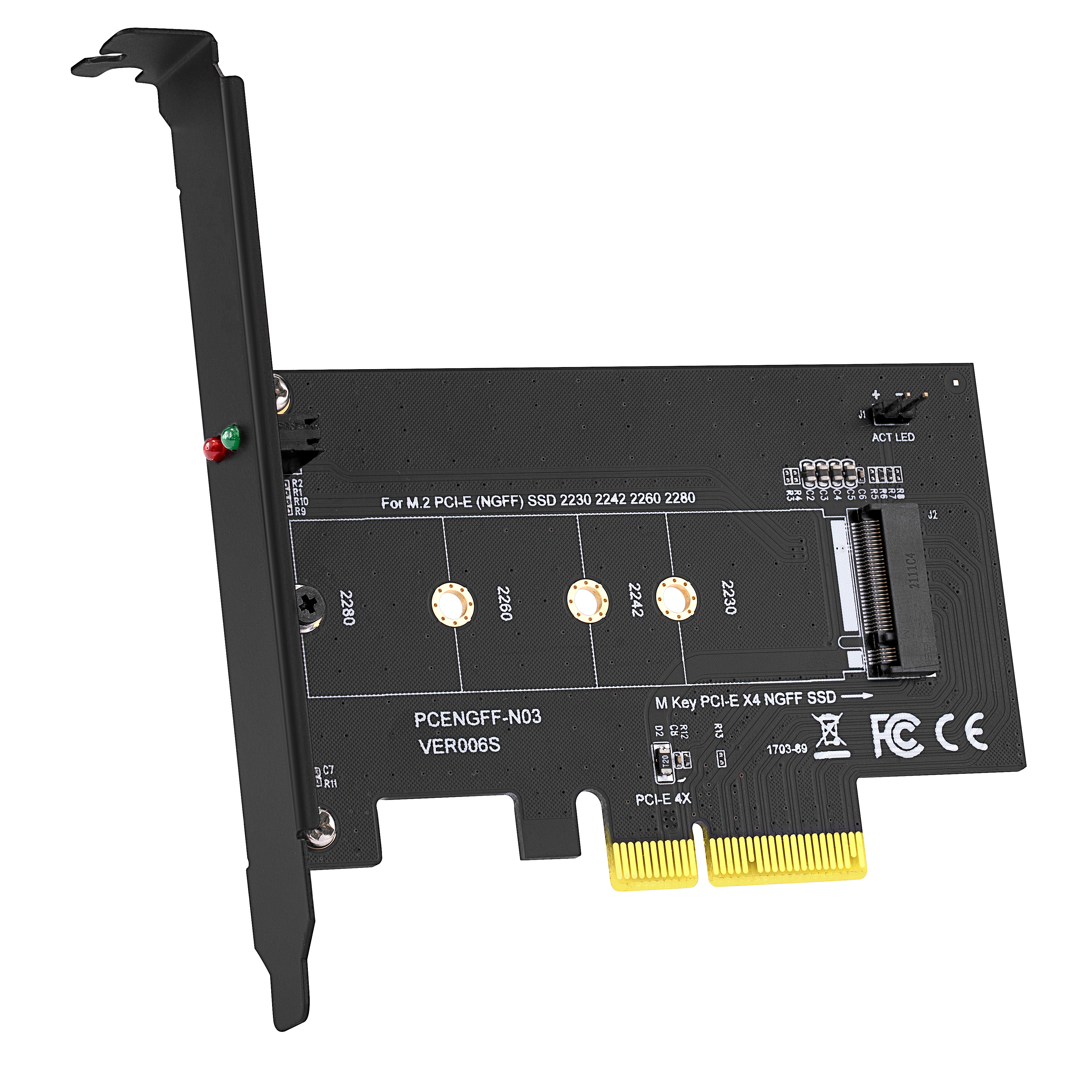 PCIe3.0 4X M.2 Single for NVME